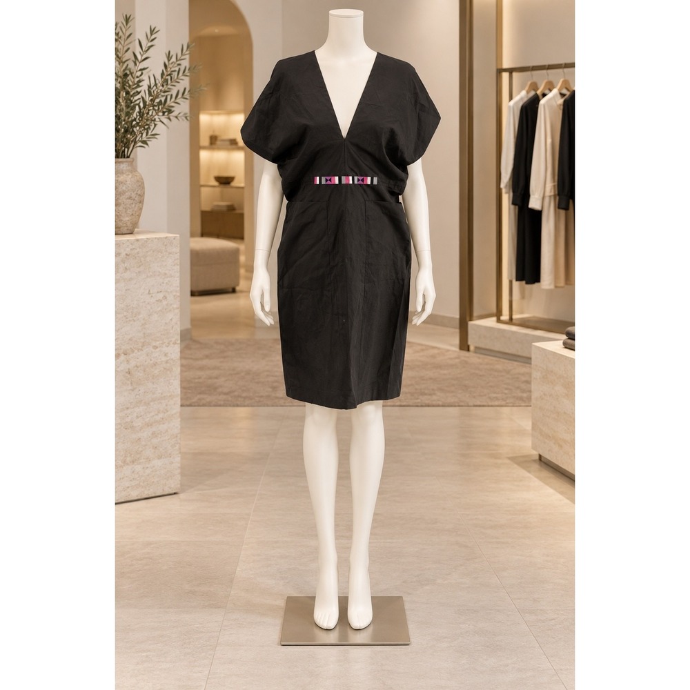 Carla Fernandez Womens Dress Embroidered Handmade Chiapas Black One Size